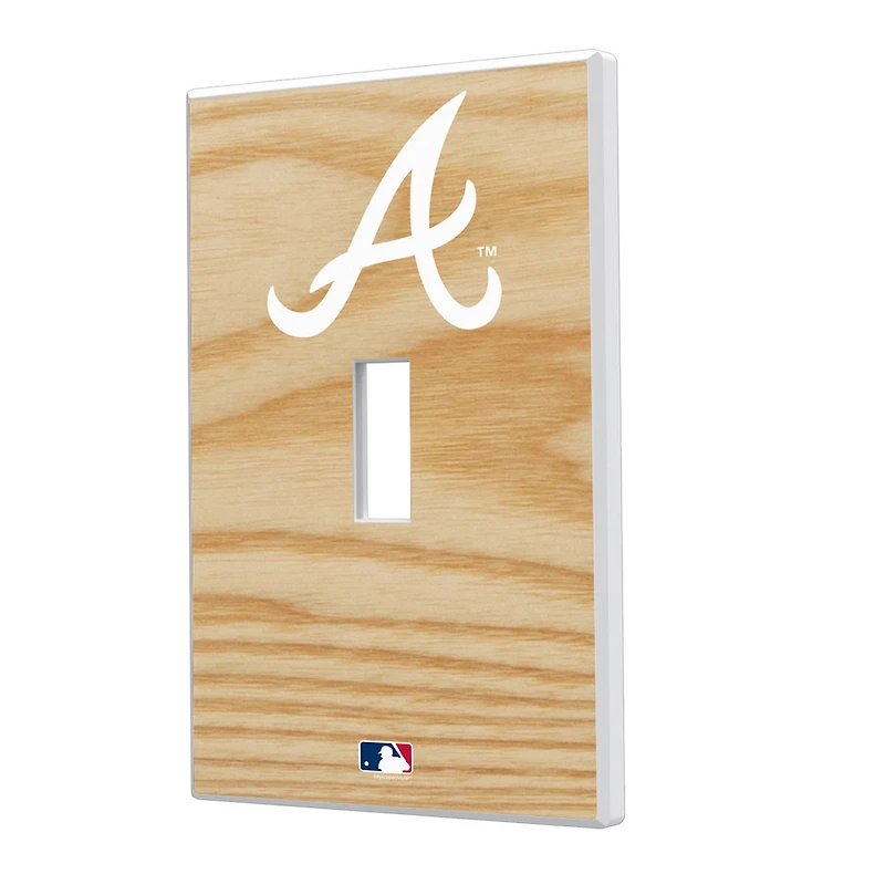 Atlanta Braves Baseball Bat Design Single Toggle Light Switch Plate