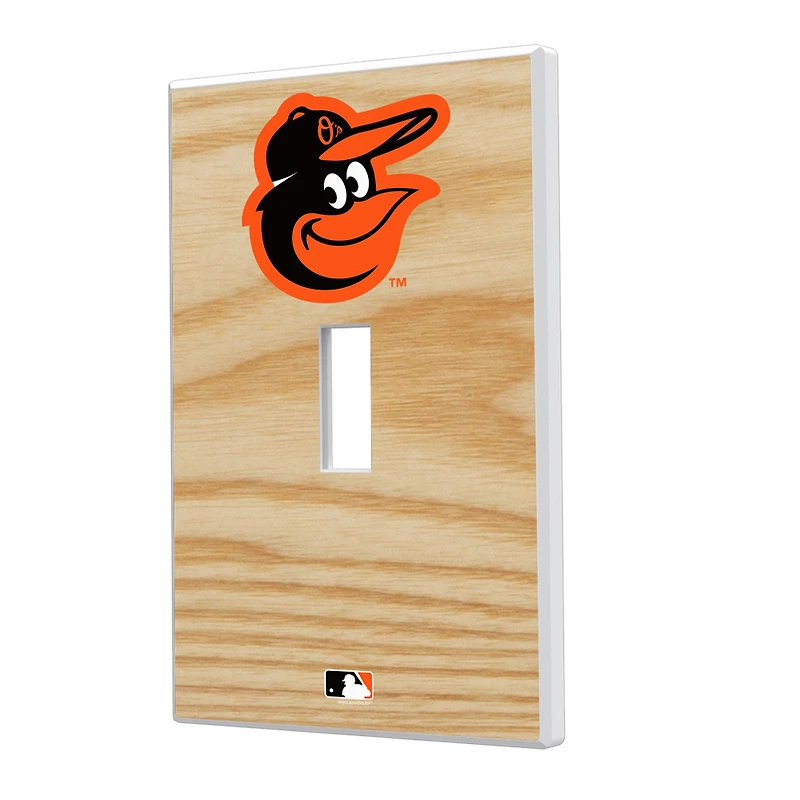 Baltimore Orioles Baseball Bat Design Single Toggle Light Switch Plate