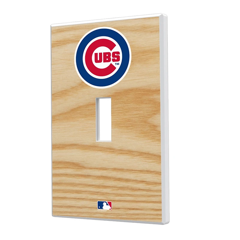 Chicago Cubs Baseball Bat Design Single Toggle Light Switch Plate