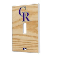 Colorado Rockies Baseball Bat Design Single Toggle Light Switch Plate