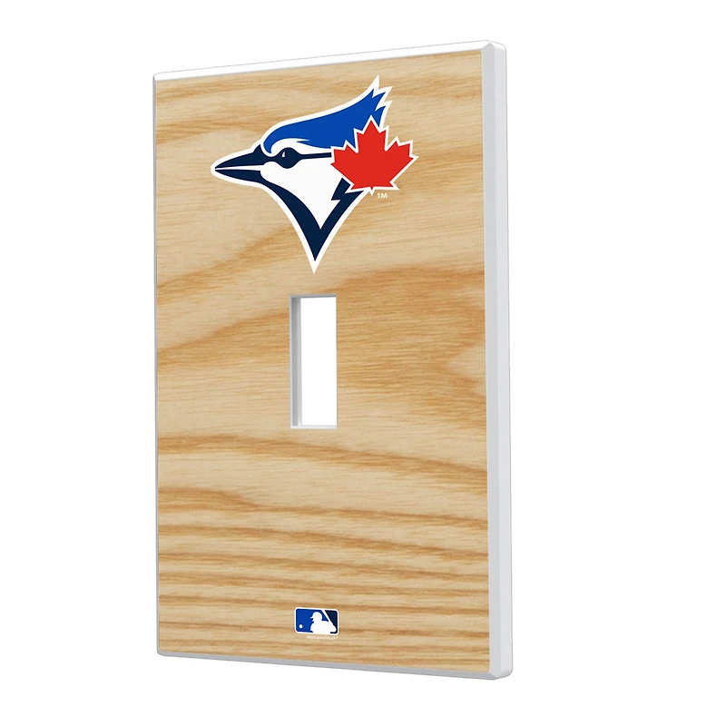 Toronto Blue Jays Baseball Bat Design Single Toggle Light Switch Plate