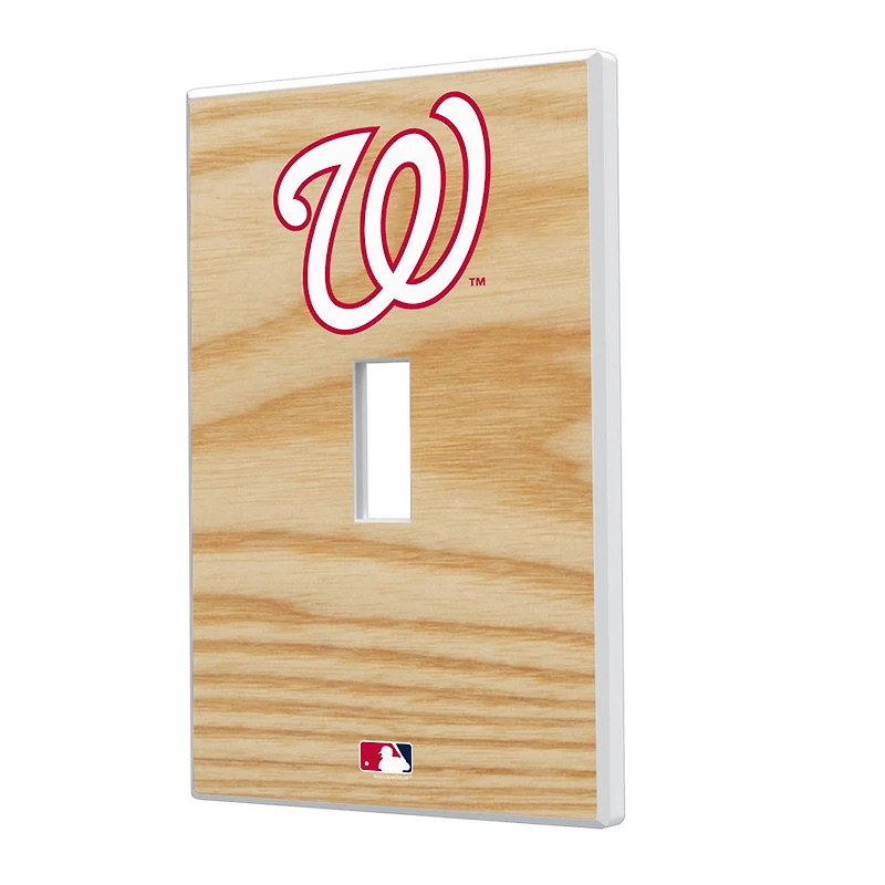 Washington Nationals Baseball Bat Design Single Toggle Light Switch Plate