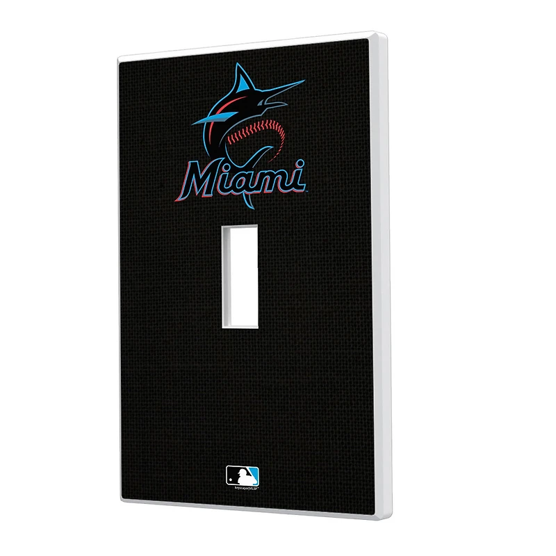 Miami Marlins Solid Single Toggle Light Switch Plate