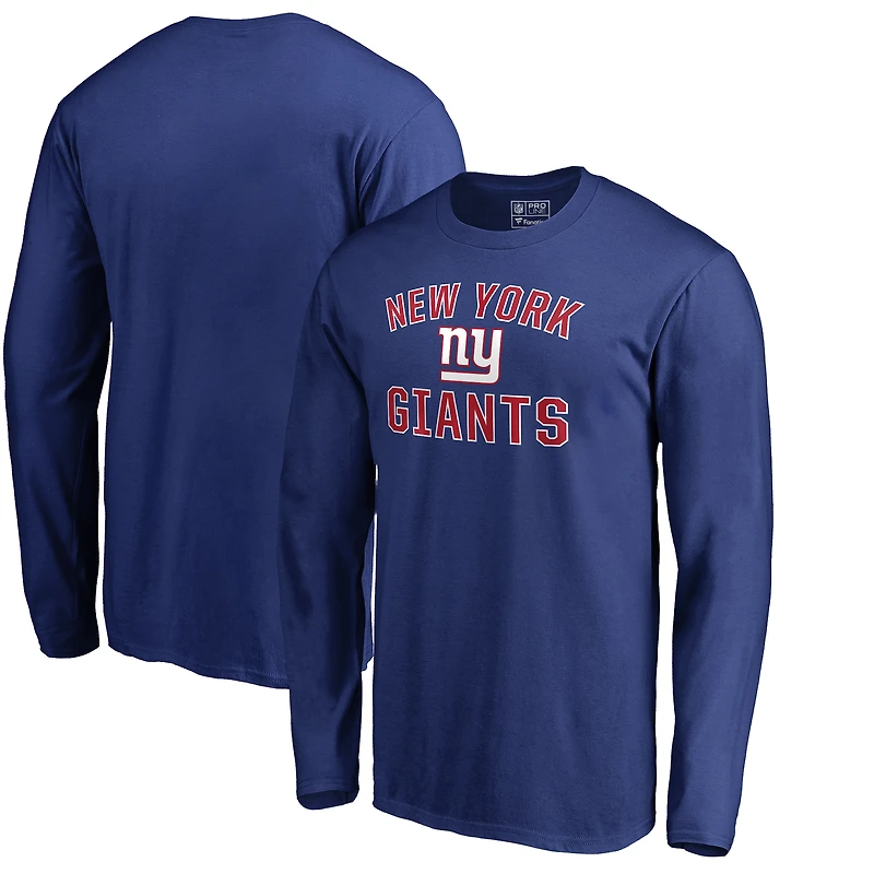 Men's Royal New York Giants Victory Arch Long Sleeve T-Shirt