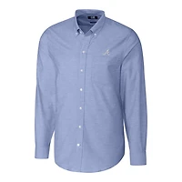 Men's Cutter & Buck Royal Atlanta Braves Big & Tall Stretch Oxford Long Sleeve Button-Down Shirt