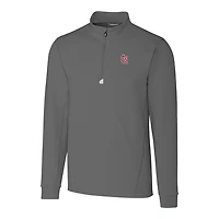 Men's Cutter & Buck Gray St. Louis Cardinals Big & Tall Traverse Half-Zip Pullover Jacket