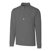 Men's Cutter & Buck Gray Colorado Rockies Big & Tall Traverse Half-Zip Pullover Jacket