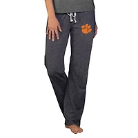 Women's Concepts Sport  Charcoal Clemson Tigers Quest Knit Lightweight Pants