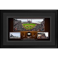 San Francisco Giants Framed 10" x 18" Stadium Panoramic Collage with a Piece of Game-Used Baseball