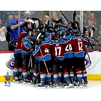 Colorado Avalanche Unsigned 2019 Stanley Cup Playoffs Game 6 Team Celebration vs. San Jose Sharks Photograph