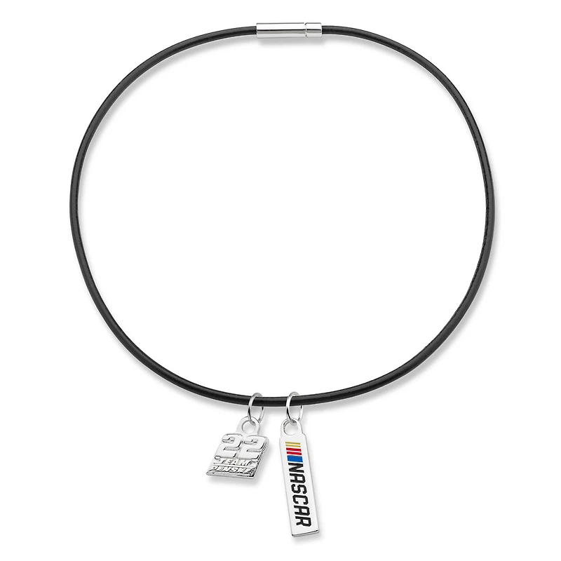Women's Joey Logano NASCAR 18" Leather Charm Necklace