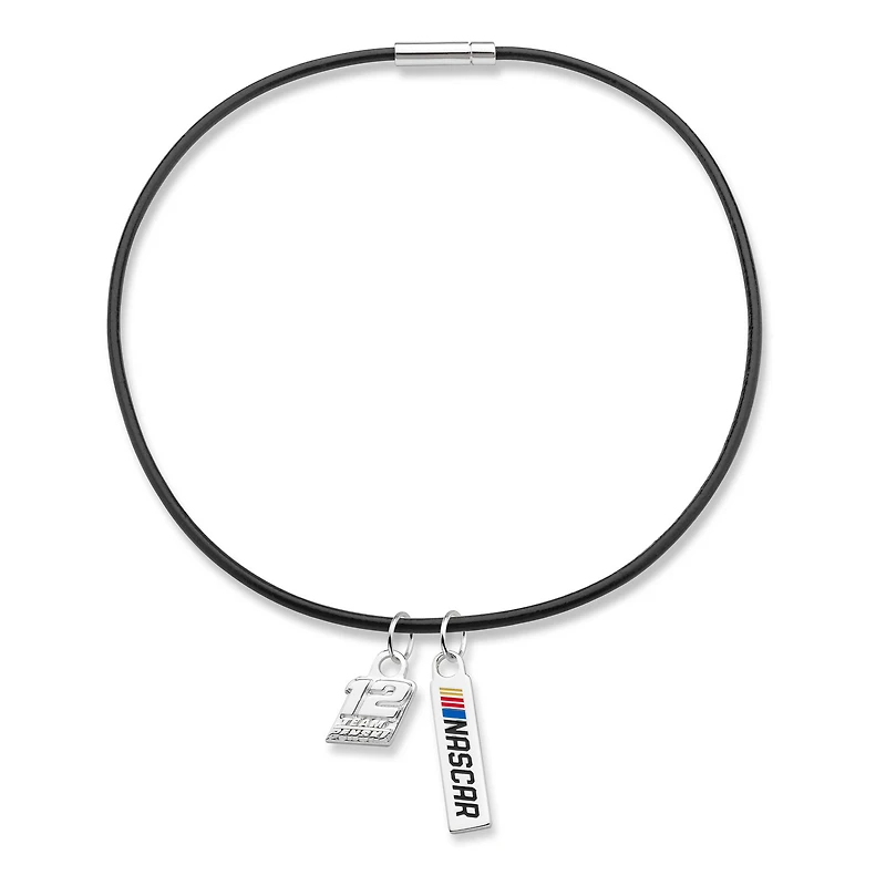 Women's Ryan Blaney NASCAR 18" Leather Charm Necklace
