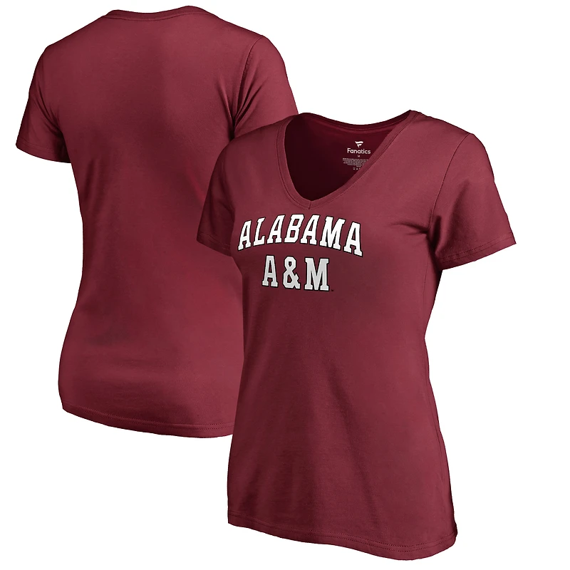 Women's Maroon Alabama A&M Bulldogs Everyday Team V-Neck T-Shirt