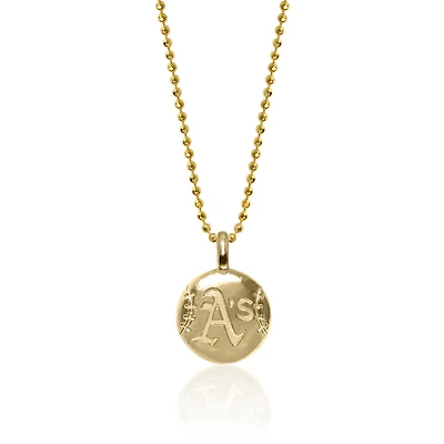 Women's Alex Woo Athletics 14k Yellow Gold Disc Necklace