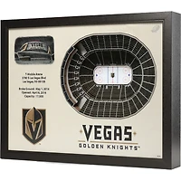 Vegas Golden Knights 25.5'' x 19.5'' 25-Layer StadiumViews 3D Wall Art
