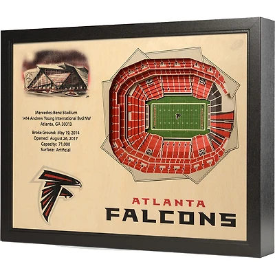 Atlanta Falcons 25.5'' x 19.5'' 25-Layer StadiumViews 3D Wall Art