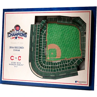 Chicago Cubs 2016 MLB World Series Champions 17'' x 13'' 5-Layer 3D StadiumViews Wall Art
