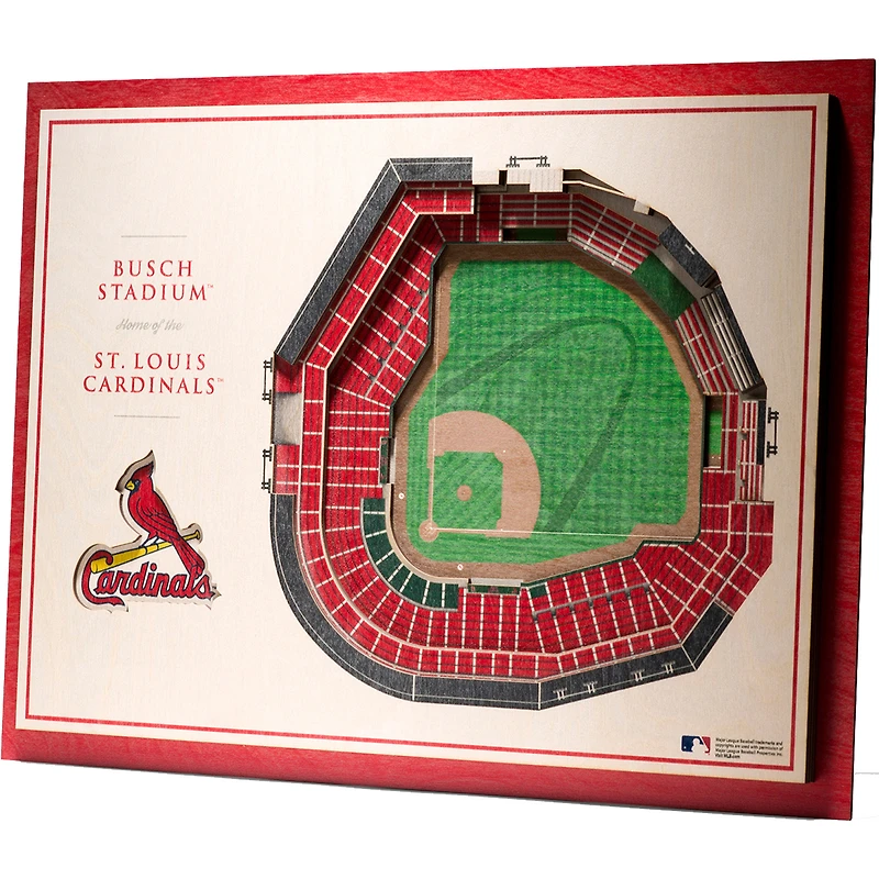St. Louis Cardinals 17'' x 13'' 5-Layer StadiumViews 3D Wall Art