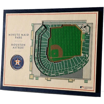 Houston Astros 17'' x 13'' 5-Layer 3D StadiumViews Wall Art
