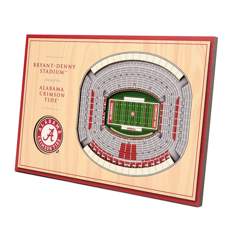 Alabama Crimson Tide 14'' x 10.5'' 3D StadiumViews Desktop Display