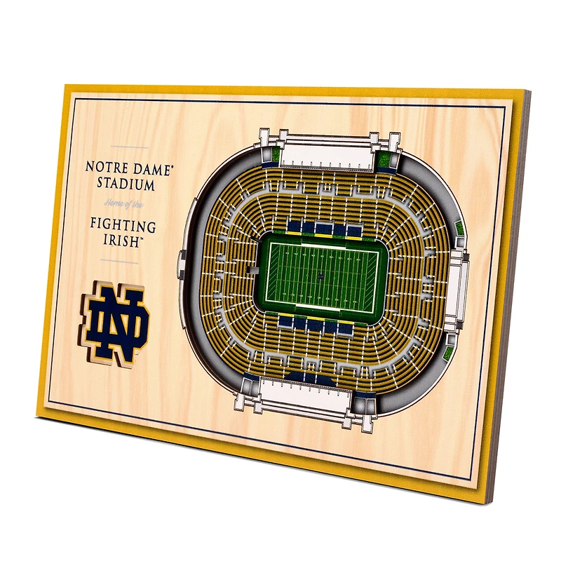 Notre Dame Fighting Irish 14'' x 10.5'' 3D StadiumViews Desktop Display