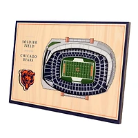 Chicago Bears 14'' x 10.5'' 3D StadiumViews Desktop Display