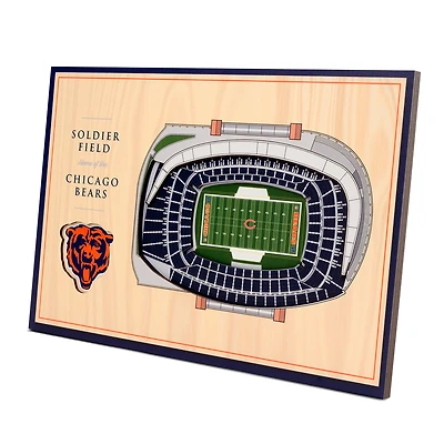 Chicago Bears 14'' x 10.5'' 3D StadiumViews Desktop Display
