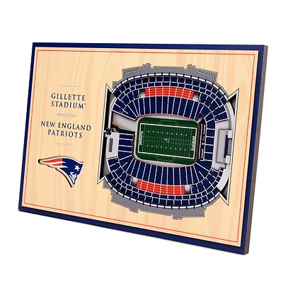 New England Patriots 14'' x 10.5'' 3D StadiumViews Desktop Display
