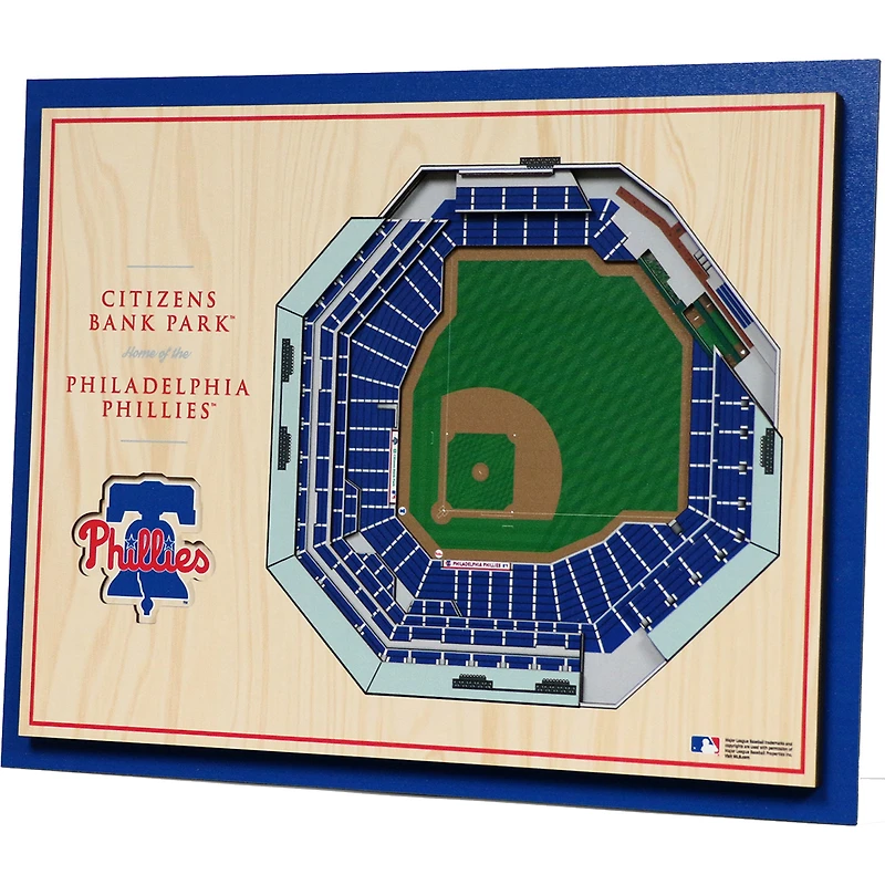 Philadelphia Phillies 17'' x 13'' 5-Layer 3D StadiumViews Wall Art