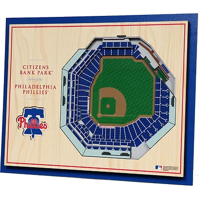 Philadelphia Phillies 17'' x 13'' 5-Layer 3D StadiumViews Wall Art