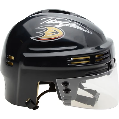 Teemu Selanne Anaheim Ducks Autographed Black Mini Helmet