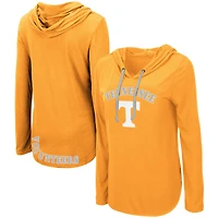Women's Colosseum Tennessee Orange Tennessee Volunteers My Lover Lightweight Hooded Long Sleeve T-Shirt