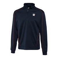 Men's Cutter & Buck Navy/Red Houston Astros Stars & Stripes Big & Tall DryTec Edge Half-Zip Pullover Jacket