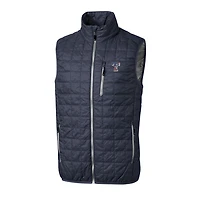 Men's Cutter & Buck Gray Texas Rangers Stars & Stripes Big & Tall Full-Zip Rainier Vest