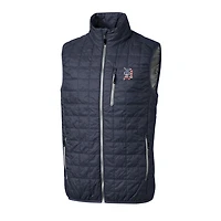 Men's Cutter & Buck Gray Detroit Tigers Stars & Stripes Big & Tall Full-Zip Rainier Vest