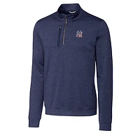 Men's Cutter & Buck Navy New York Yankees Stars & Stripes Big & Tall Stealth Half Zip Pullover Jacket