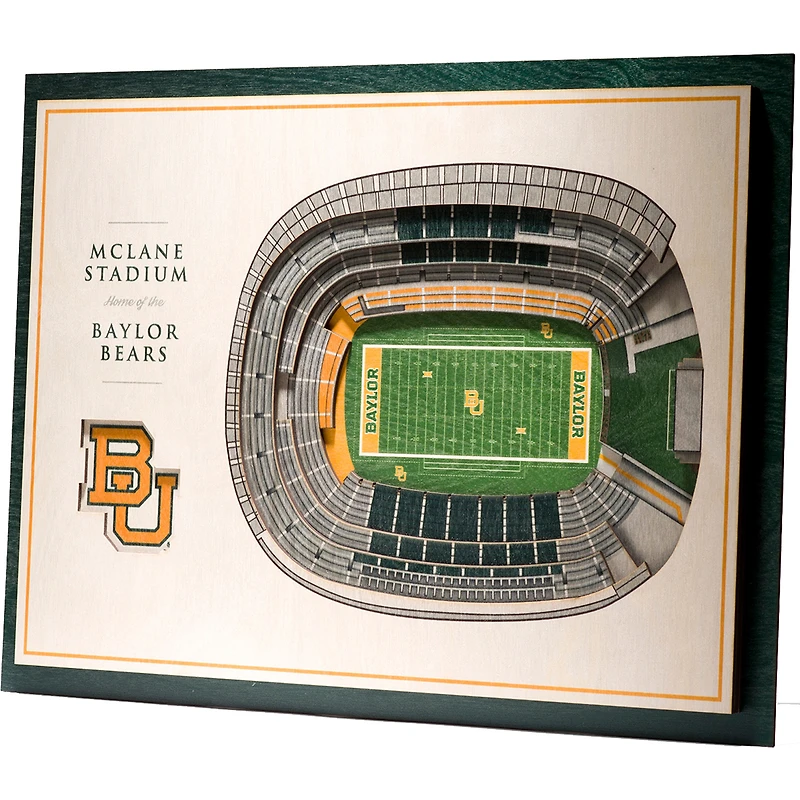 Baylor Bears 17'' x 13'' 5-Layer StadiumViews 3D Wall Art