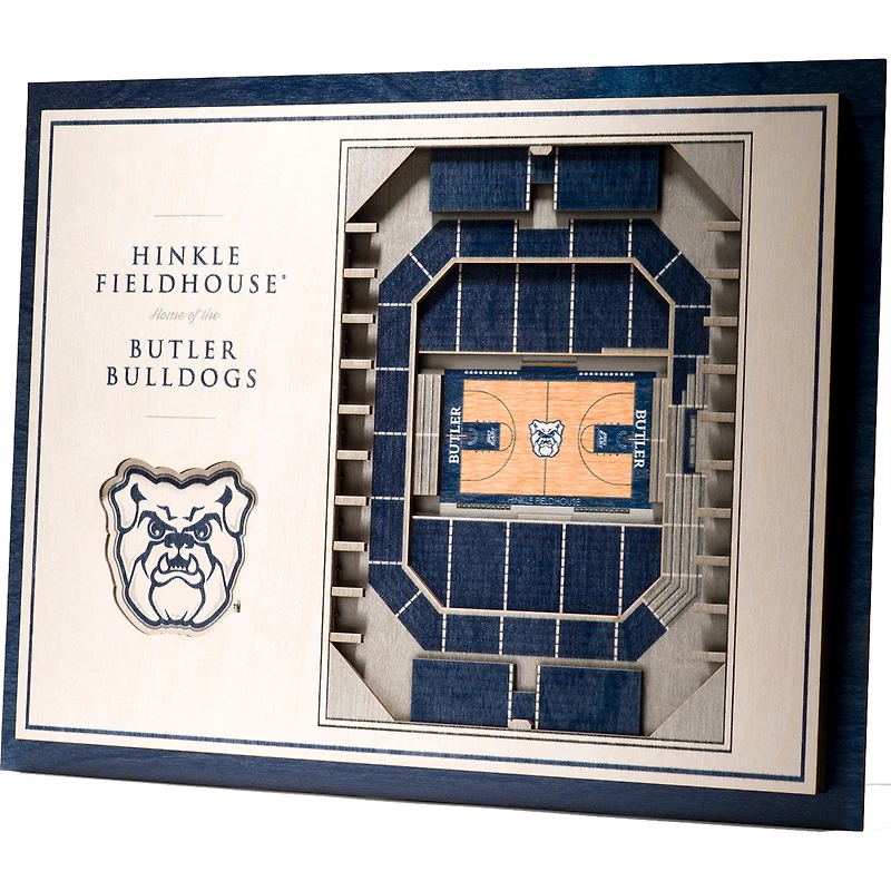 Butler Bulldogs 17'' x 13'' 5-Layer StadiumViews 3D Wall Art