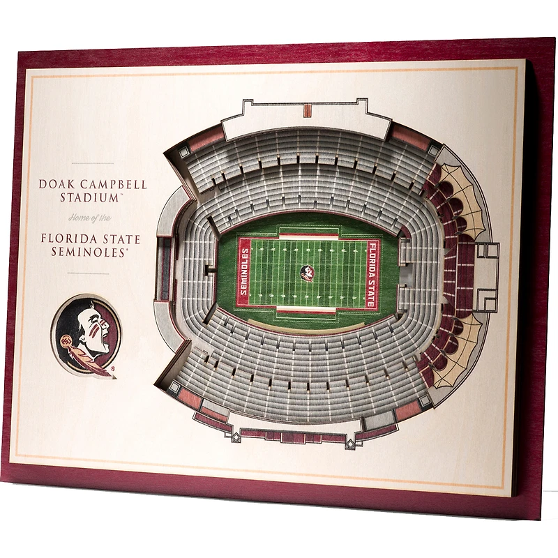 Florida State Seminoles 17'' x 13'' 5-Layer StadiumViews 3D Wall Art