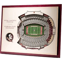Florida State Seminoles 17'' x 13'' 5-Layer StadiumViews 3D Wall Art