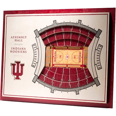 Indiana Hoosiers 17'' x 13'' 5-Layer StadiumViews 3D Wall Art