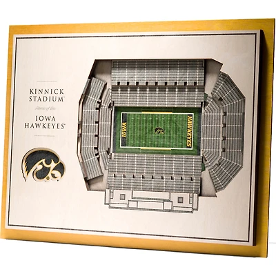 Iowa Hawkeyes 17'' x 13'' 5-Layer StadiumViews 3D Wall Art