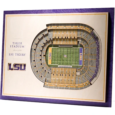 LSU Tigers 17'' x 13'' 5-Layer StadiumViews 3D Wall Art