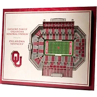 Oklahoma Sooners 17'' x 13'' 5-Layer StadiumViews 3D Wall Art