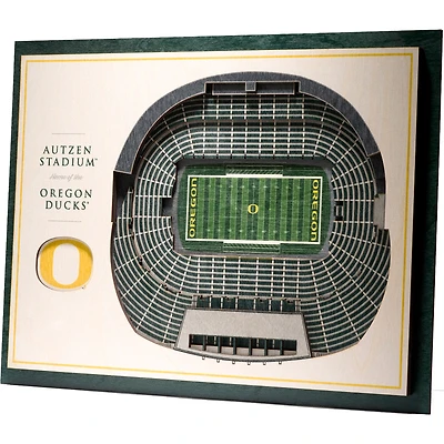 Oregon Ducks 17'' x 13'' 5-Layer StadiumViews 3D Wall Art