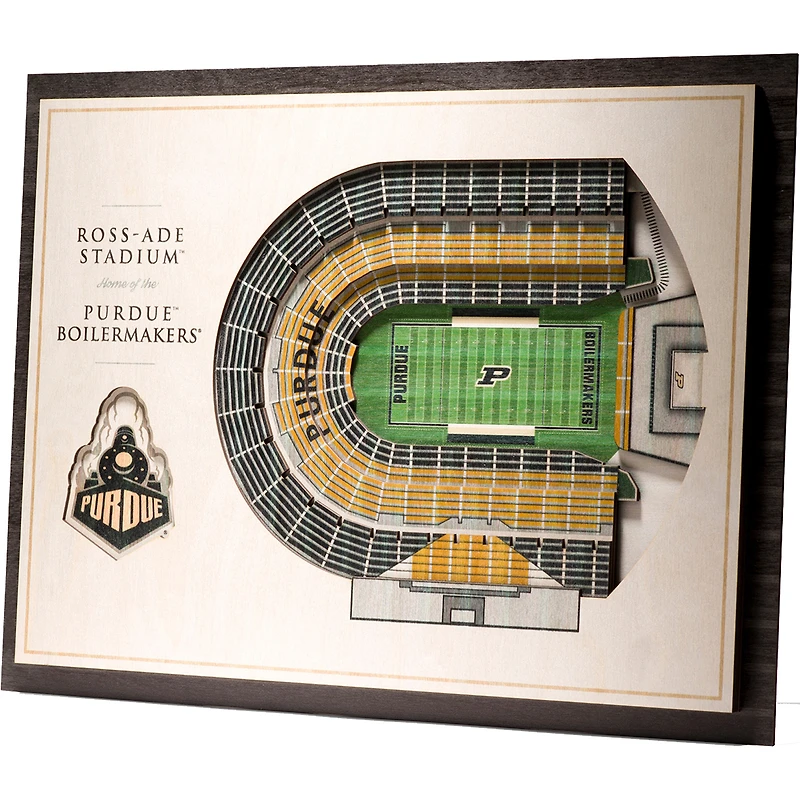 Purdue Boilermakers 17'' x 13'' 5-Layer StadiumViews 3D Wall Art