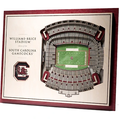 South Carolina Gamecocks 17'' x 13'' 5-Layer StadiumViews 3D Wall Art
