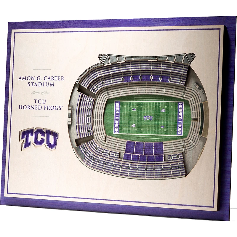 TCU Horned Frogs 17'' x 13'' 5-Layer StadiumViews 3D Wall Art