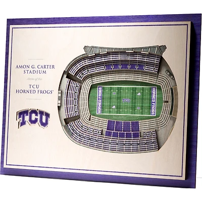 TCU Horned Frogs 17'' x 13'' 5-Layer StadiumViews 3D Wall Art