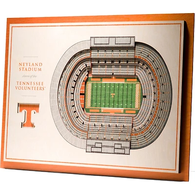 Tennessee Volunteers 17'' x 13'' 5-Layer StadiumViews 3D Wall Art